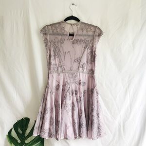 Free People Ornately Detailed Periwinkle Dress